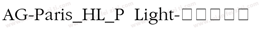 AG-Paris_HL_P Light字体转换